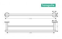 TOALLERO LAVABO DOBLE LOGIS UNIVERSAL HANSGROHE